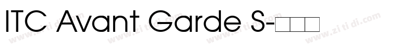 ITC Avant Garde S字体转换